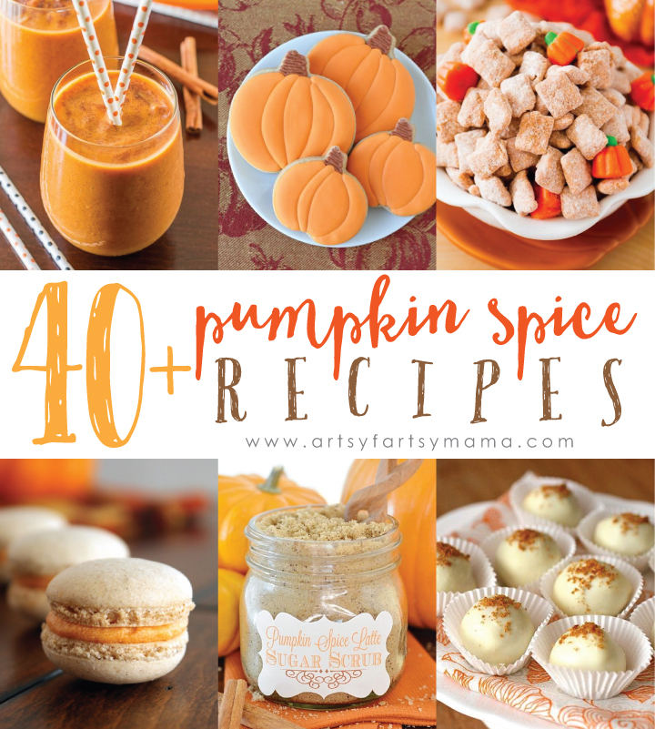 40+ Pumpkin Spice Recipes at artsyfartsymama.com