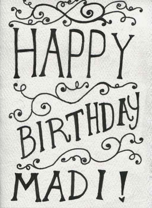 Katie Bevan: Birthday Card for Madi