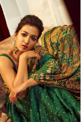Actress Catherine Tresa Alexander in green saree Photoshoot Actress Catherine Tresa Alexander in green saree Photoshoot