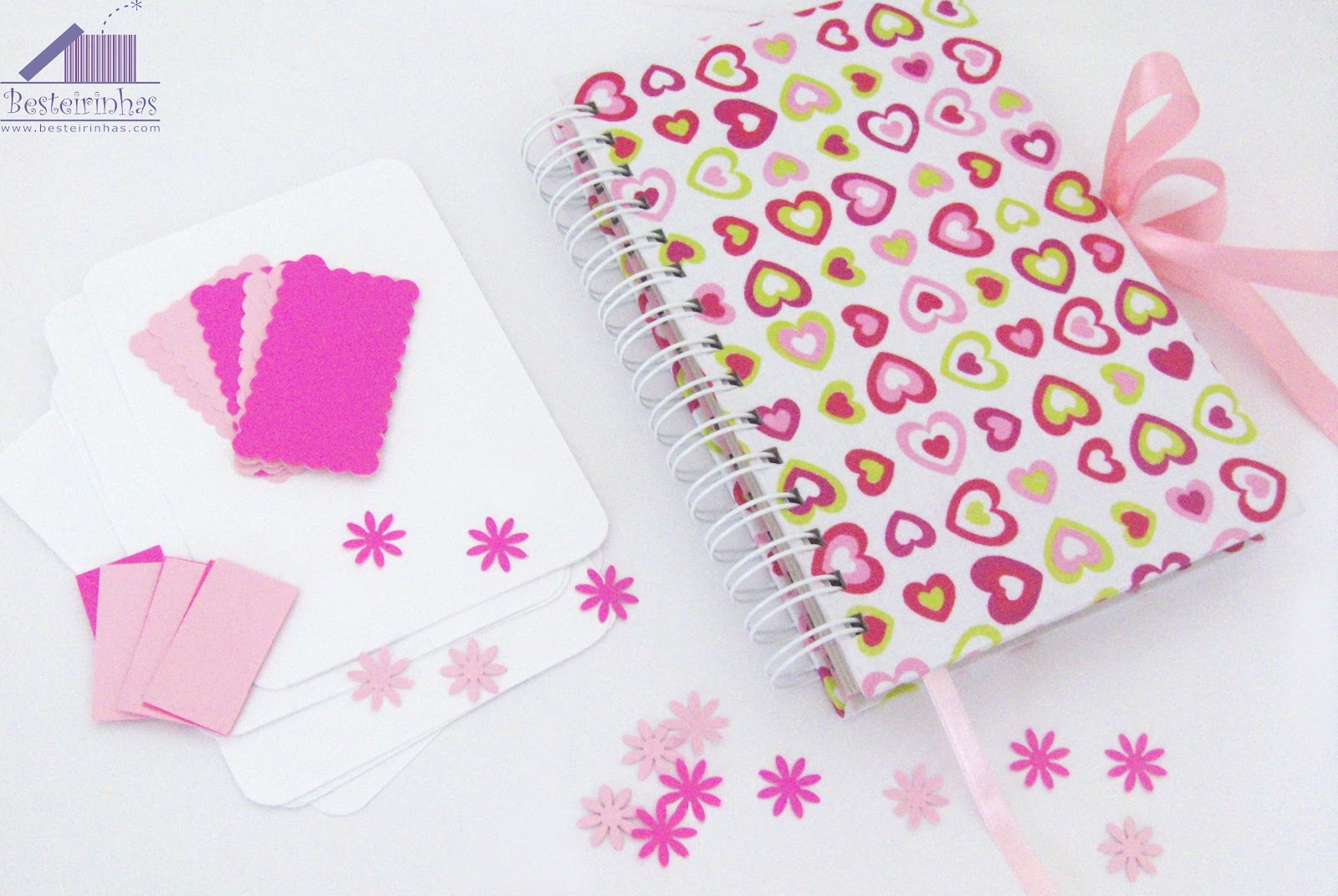 Besteirinhas Caderno de arame com fita!