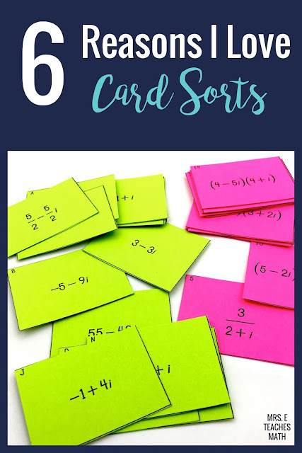 Card sorts, matching cards, interactive notebook cards, whatever you call them, I love them.  Read more about how they keep students engaged with these ideas!  