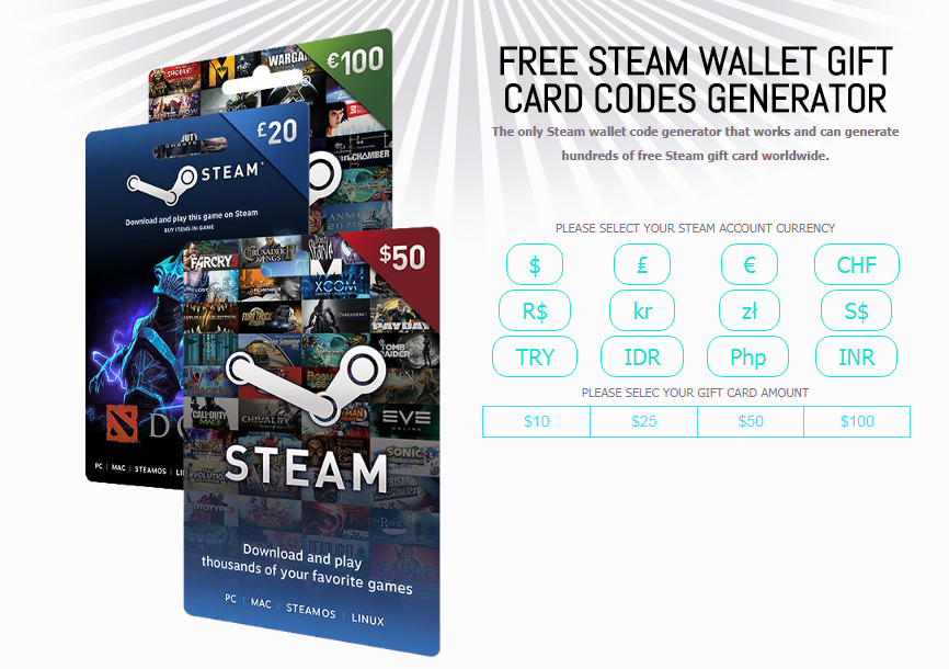 FREE STEAM WALLET CODES
