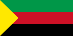 Flag of the independent state of Azawad, as claimed by the MNLA Tuareg rebel group in northern Mali