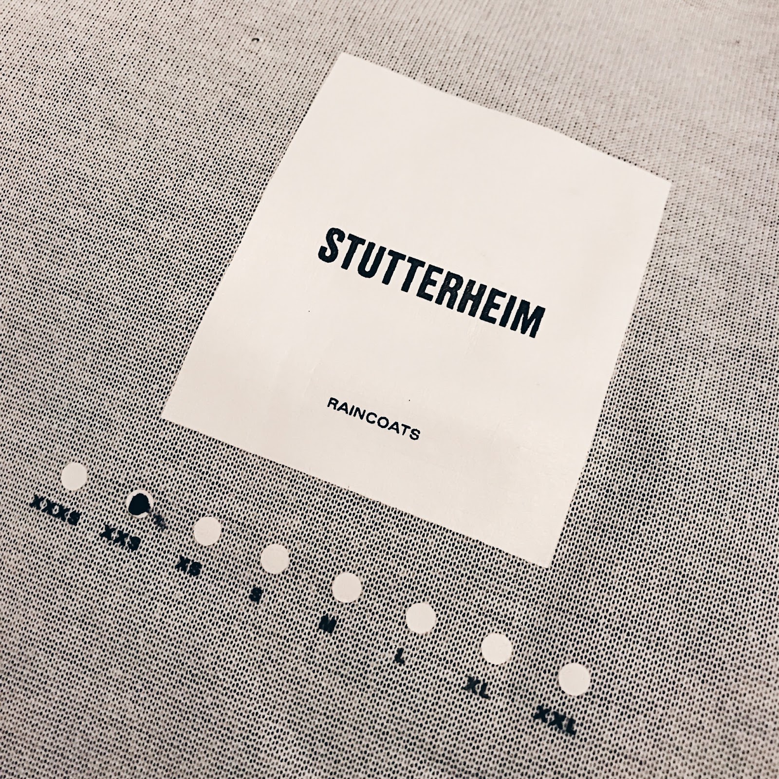 Stutterheim Size Chart