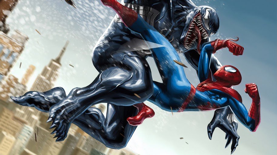 Venom, Spider-Man, Fight, Marvel, 4K, #243