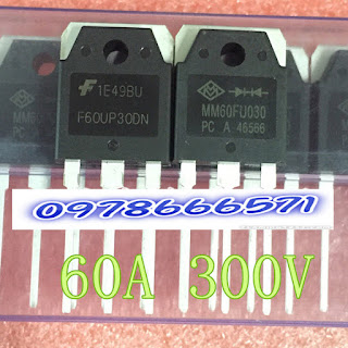5 Pezzi Transistor FF60UP30DN TO-3P - 300V 60A Per Applicazioni Elettroniche