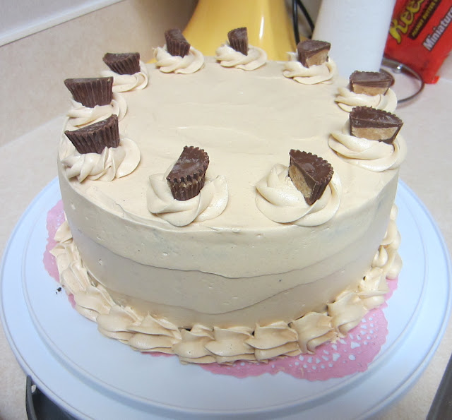 Sugar-Coated Delights: Chocolate Peanut Butter Layer Cake