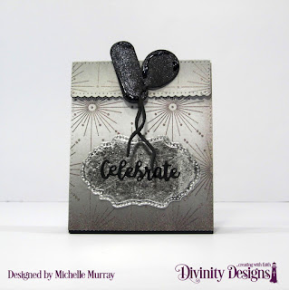 Divinity Designs Custom Dies: Celebration Words, Festive Favors, Double Pierced Vintage Labels; Paper Collection: Winter 2014