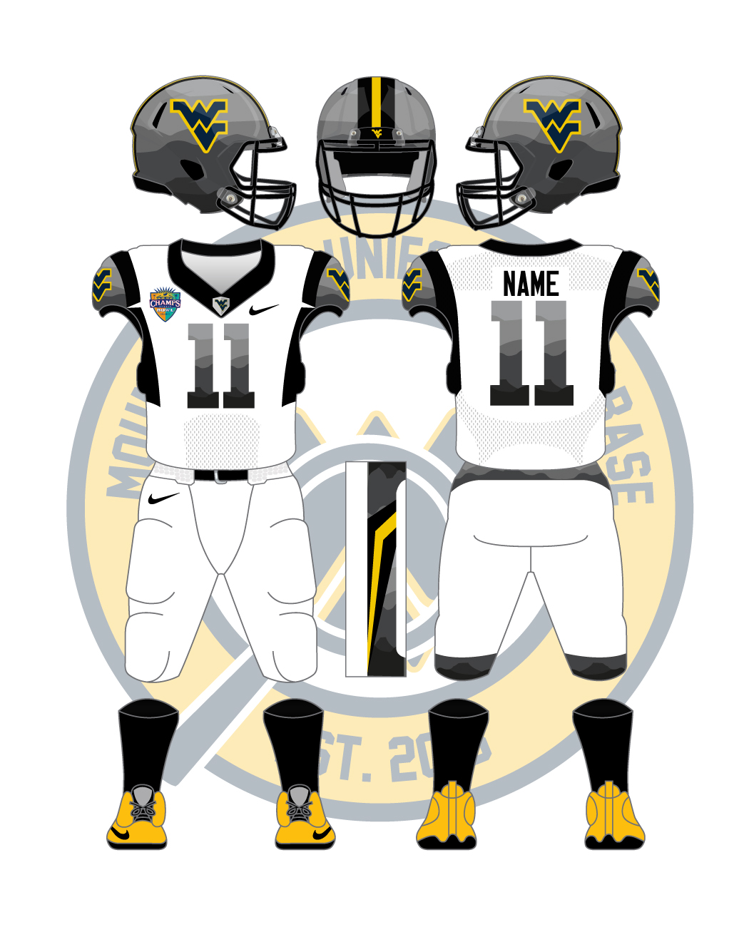 Mountaineer Uniform Database: 2010 Champs Sports Bowl