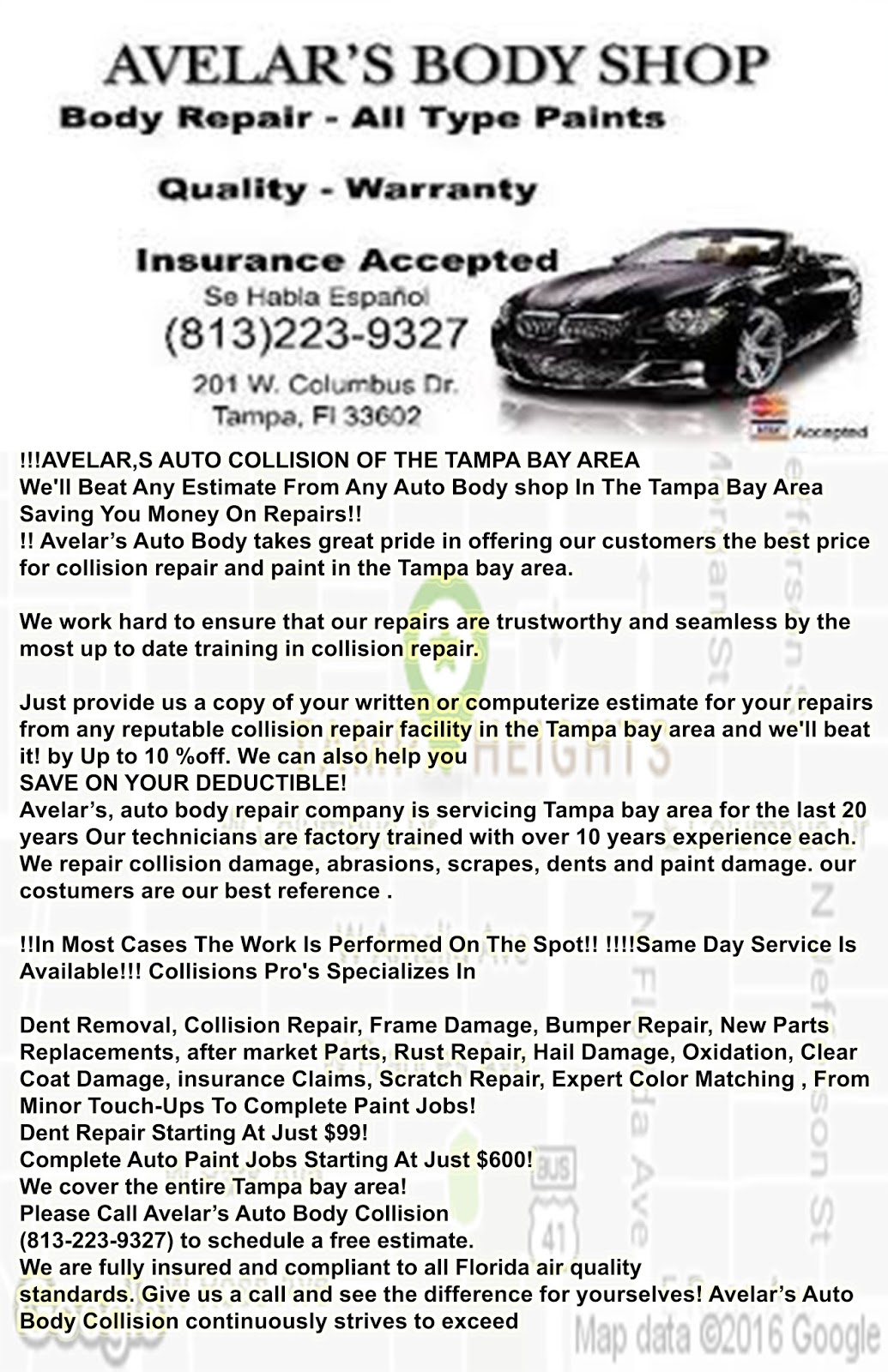 Auto Body Auto Body Shop Auto Collision Repair Tampa