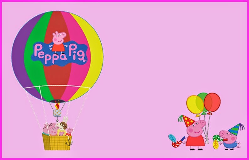Peppa Pig: Free Printable Invitations, Labels or Cards.