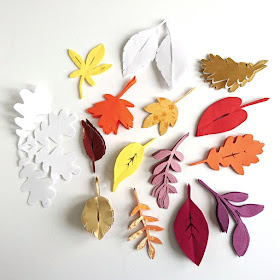 Leaf shapes for leafy paper snowflakes