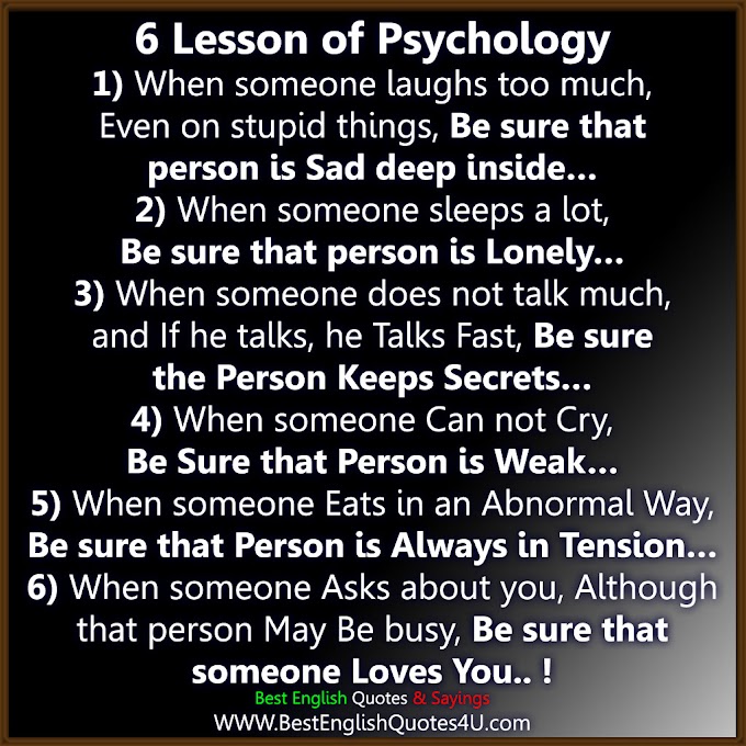 6 Lesson of Psychology