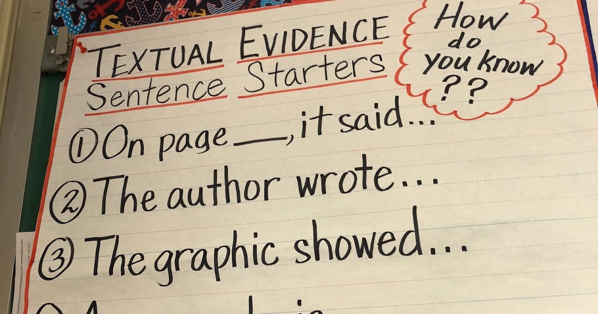 Mr. McDougall's 4th Grade Blog Sentence Starters for Quoting from Text