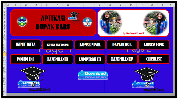 Daftar Pengusulan Penetapan Angka Kerdit atau disingkat  Download Aplikasi Dupak Otomatis Format Excel 2018