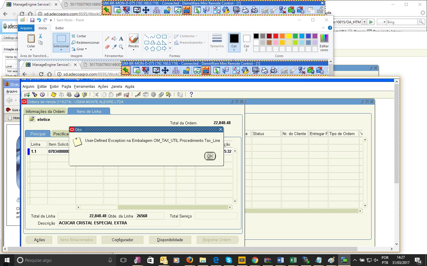Especialista oracle ebs oracle om erro user defined exception na