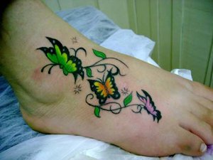 Gombal Tattoo Designs Foot Butterfly Tattoos Designs Foot