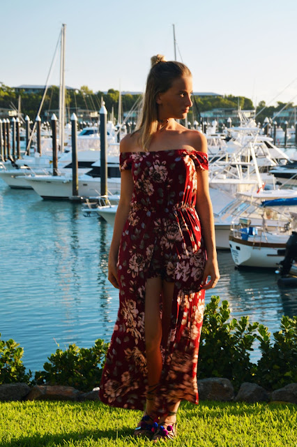 summer outfit floral up down playsuit hamilton island marina summer outfit floral up down playsuit hamilton island marina