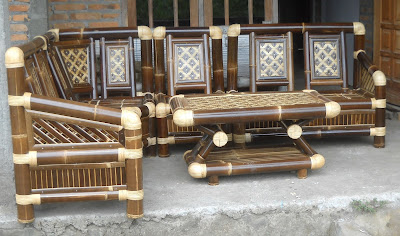 mebel dari bambu, kursi mebel dari bambu, kerajinan bambu 