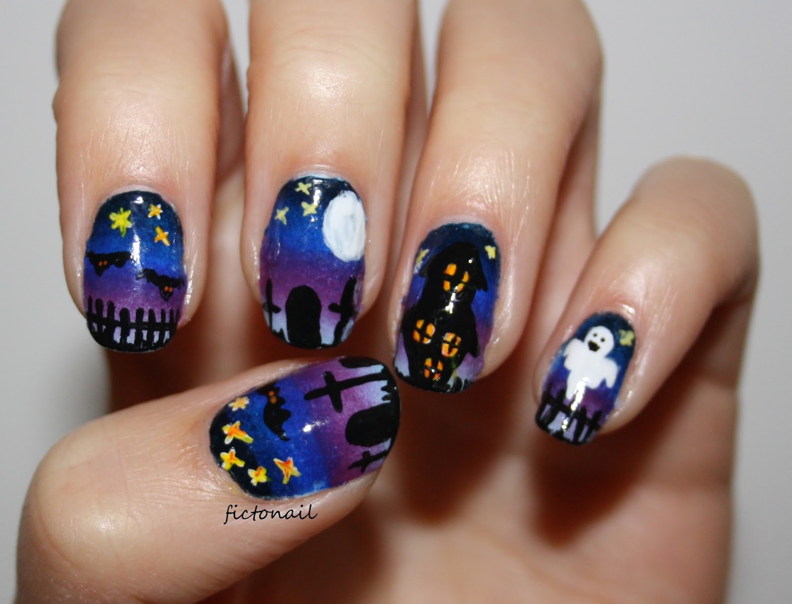 6. "Haunted House Nail Design for Halloween 2024" - wide 8