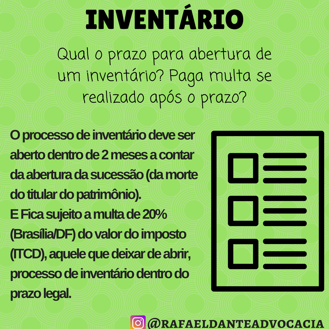 Inventário (Prazo e multa)