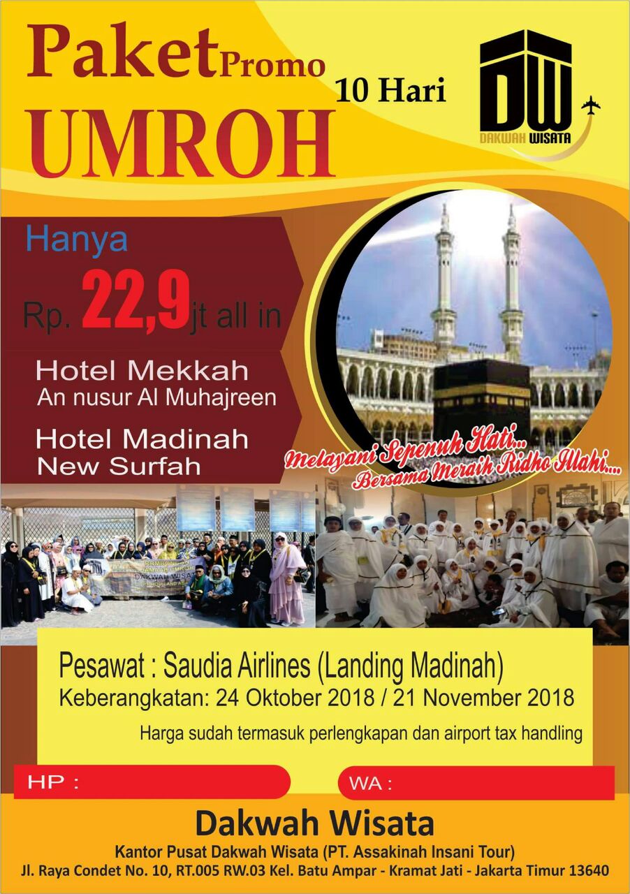 Paket Umroh Promo 10 Hari