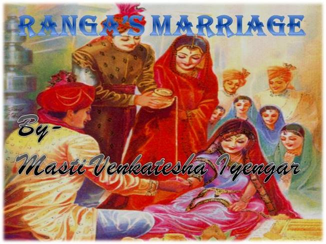 Book Review Rangas Marriage by Masti Venkatesh Iyengar