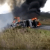 Vídeo: Carreta fica destruída após pegar fogo na BR-242, no município de Ruy Barbosa