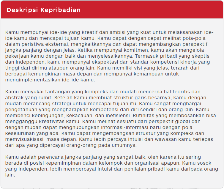 Kepribadian Seorang INTJ Kepribadian Seorang INTJ