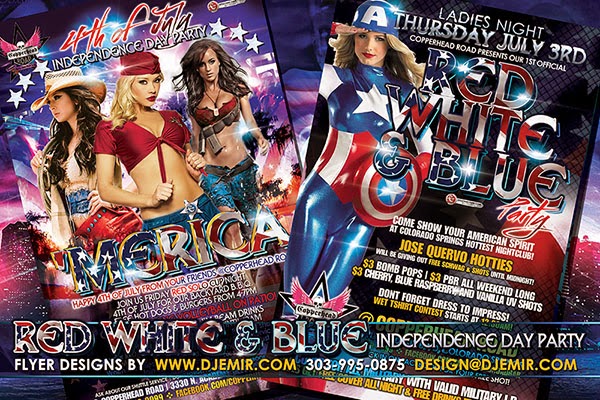Red White And Blue 4th Of July Independence Day Flyer Design Red White And Blue 4th Of July Independence Day Flyer Design