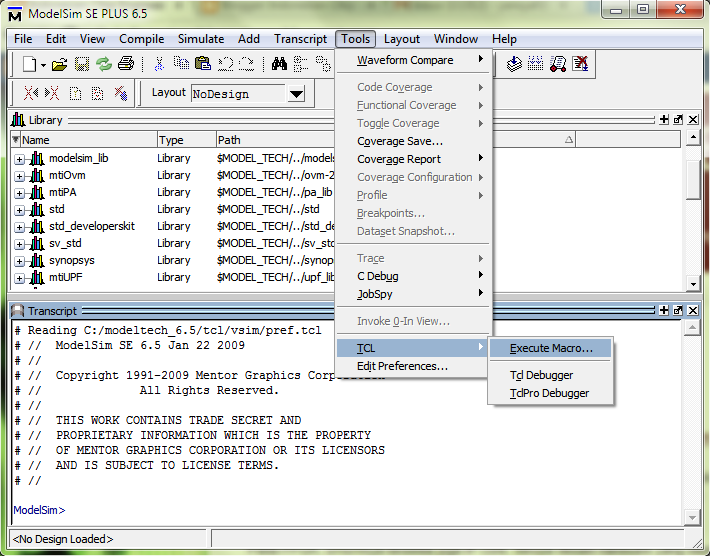 Lib model. Change directory modelsim cd. toggle leaf names modelsim.
