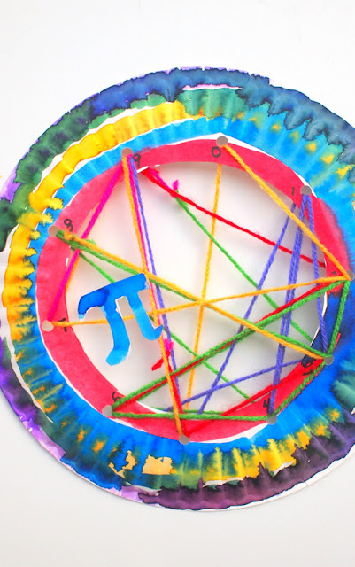 Pi Day String Art- Simple and beautiful art and math activity to celebrate Pi Day Holiday