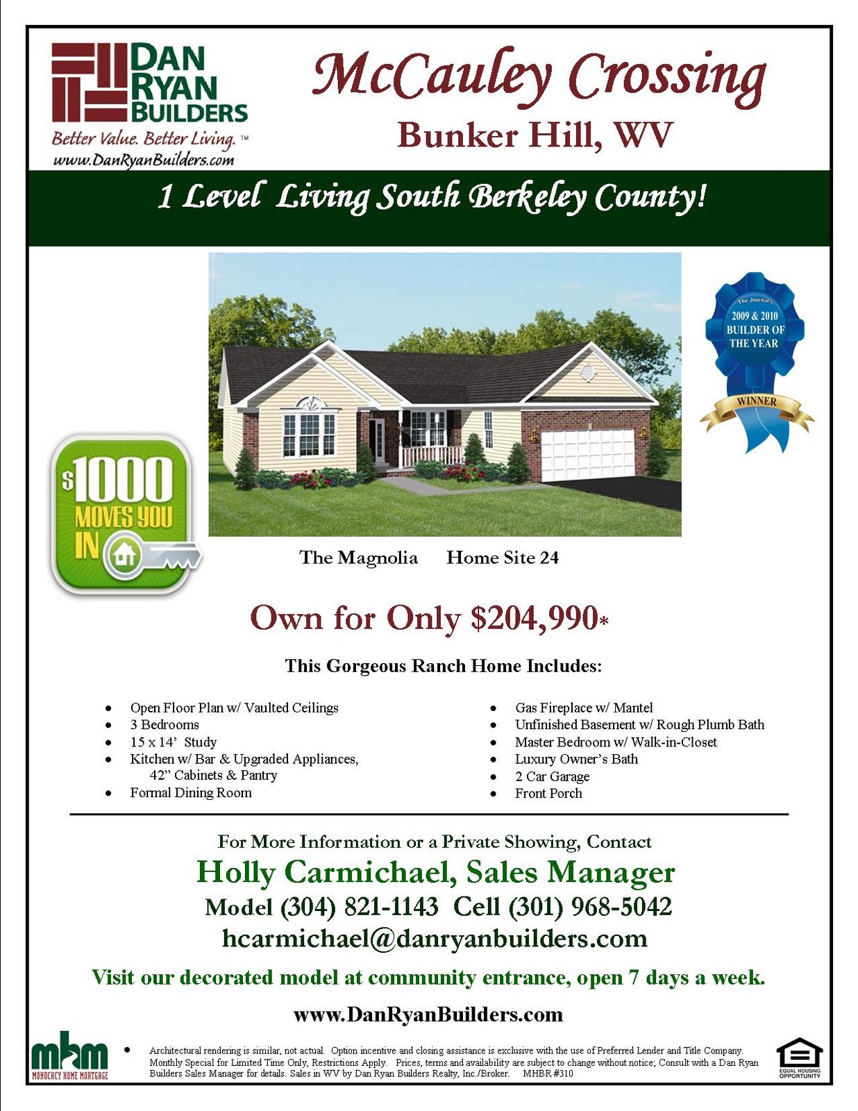 Dan Ryan Builders Beautiful Magnolia Available at McCauley Crossing!!