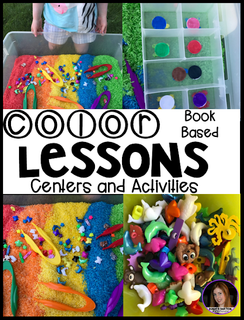 Are you looking for fun hands on activities to work on color identification with your child or students?  Then check out our color themed centers.