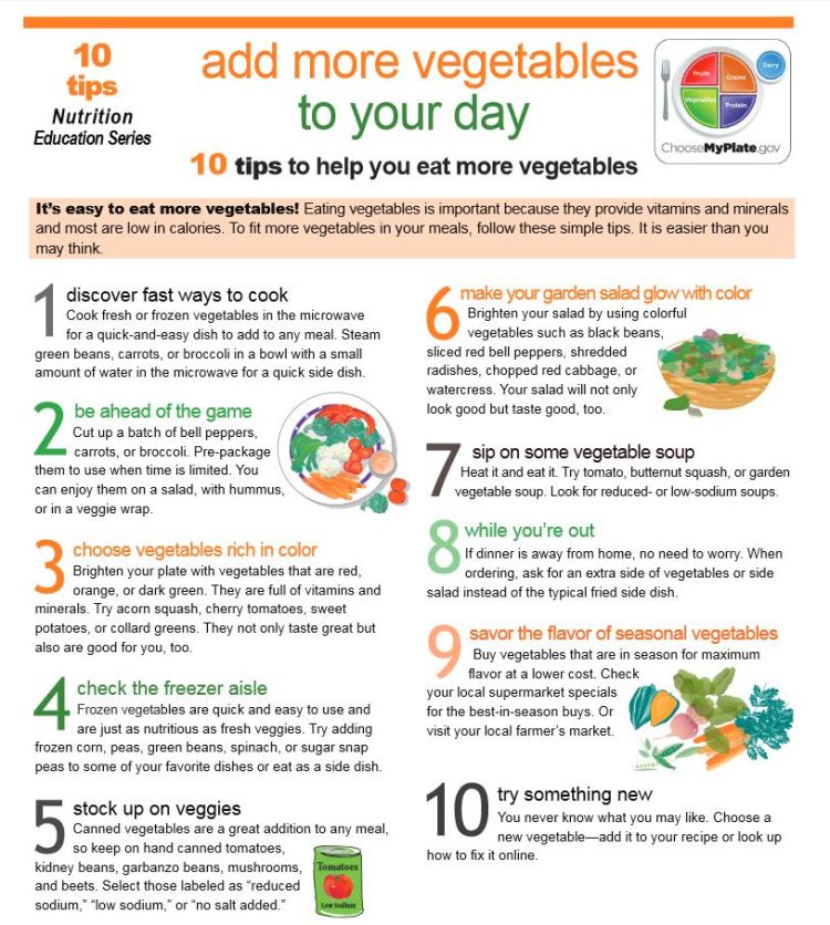 10 Tips to Help You Eat More Vegetables Free Health Tips 10 Tips to Help You Eat More Vegetables Free Health Tips