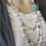 beaded charm necklace