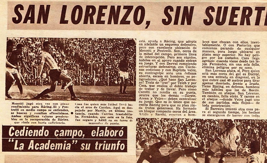 Racing Club 1964 Primera División 23ª fecha