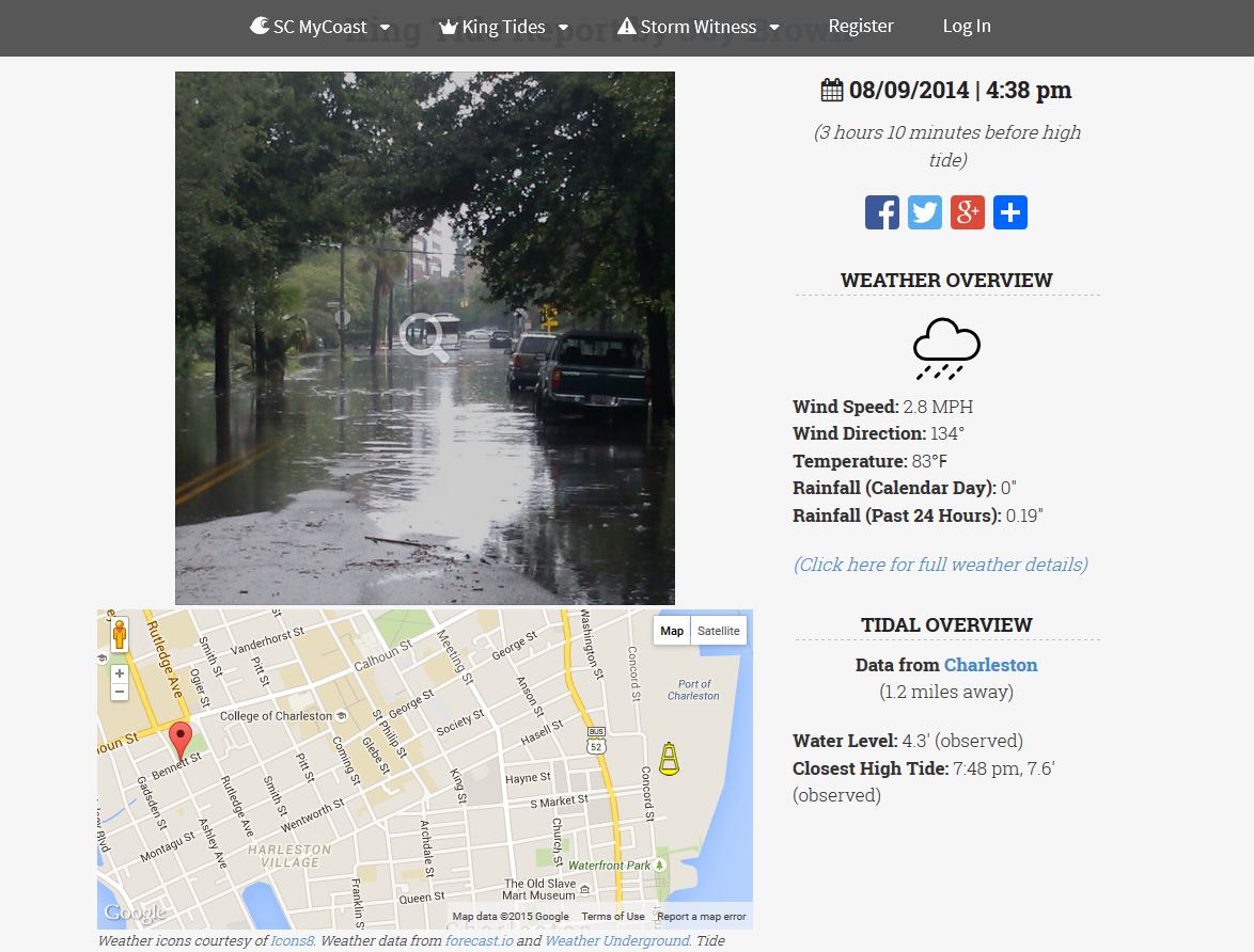 Cuckoo for CoCoRaHS in the Carolinas Help document King Tides