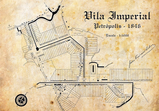 Croqui da Planta de Petrópolis 1846