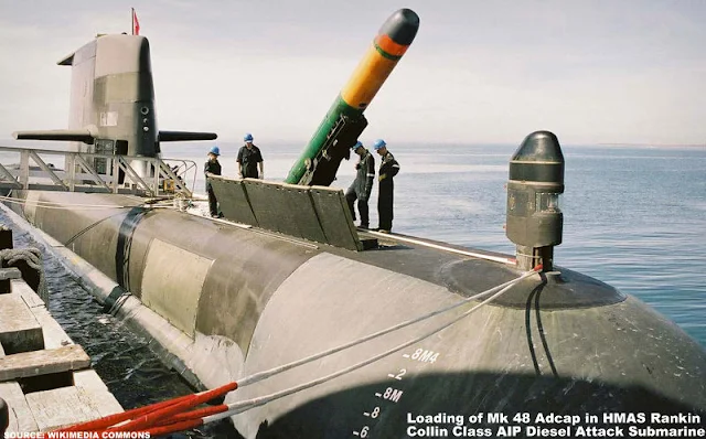Image Attribute: Loading of Mk 48 Adcap Torpedo in HMAS Rankin / Source: Wikimedia Commons