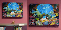 Coral Reef painting created for Willington Library