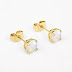 Beautiful Women's White Earrings Opal