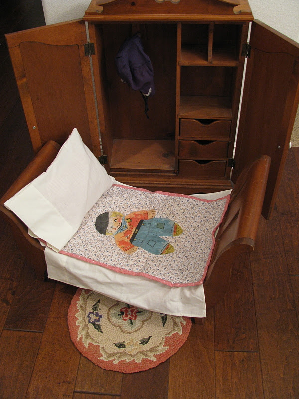 Collector With A Needle Doll Bed Quilt Turning