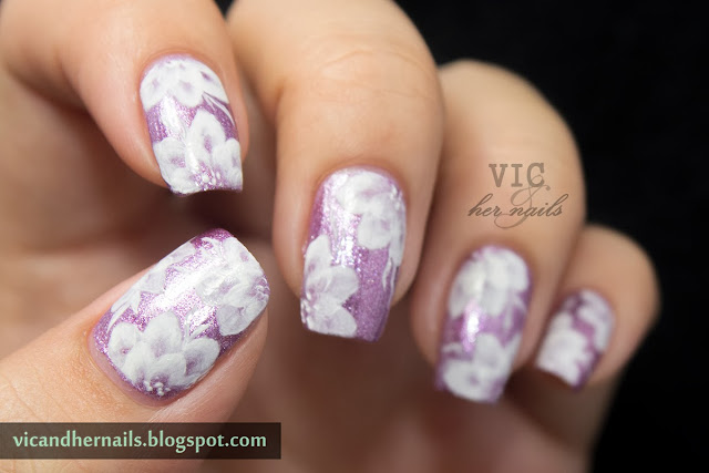 Vic and Her Nails: VicCopycat - One Colour One Stroke Floral Nail Art ...