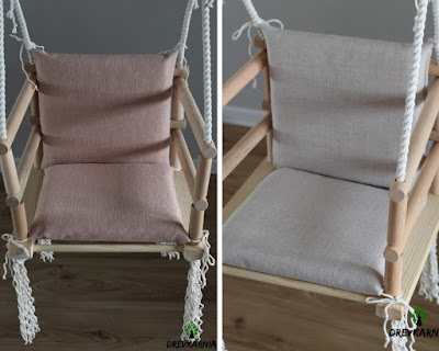 huśtawka drewniana baby swing wooden and soft