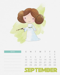 Calendario 2017 de Star Wars para Imprimir Gratis Calendario 2017 de Star Wars para Imprimir Gratis Septiembre.