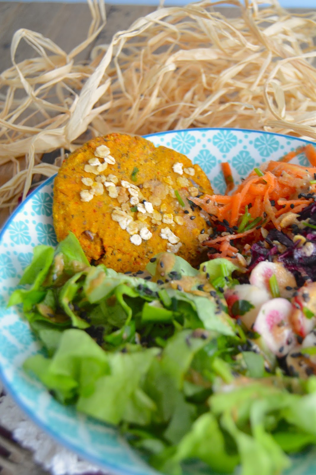 Rosenoisettes: Steak végétal aux pois-chiche et patate douce
