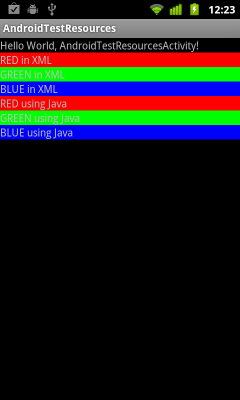 Define color drawable in XML