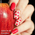 Diseños de uñas con rojo - Manzanas