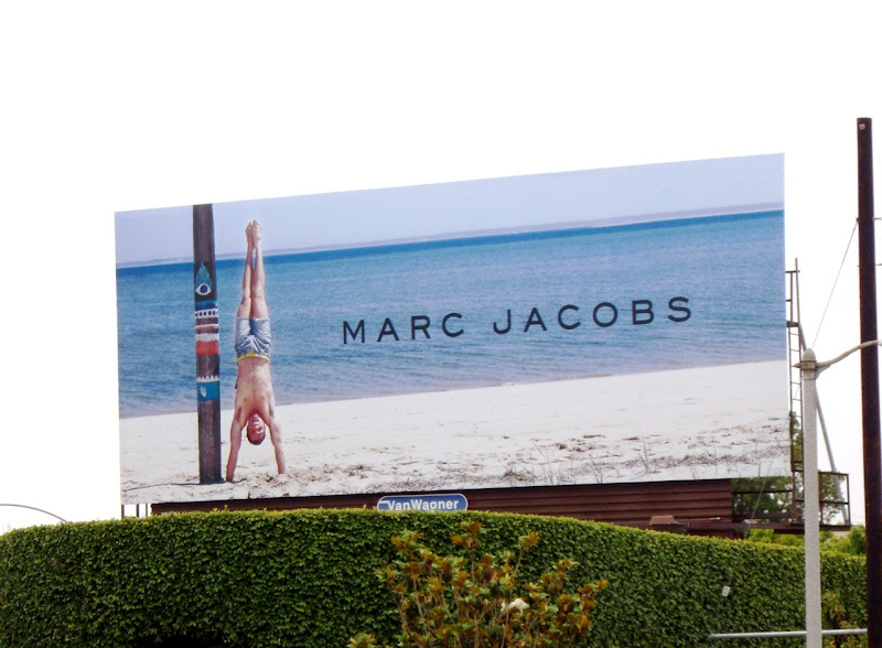 Marc Jacobs male model beachwear billboard
